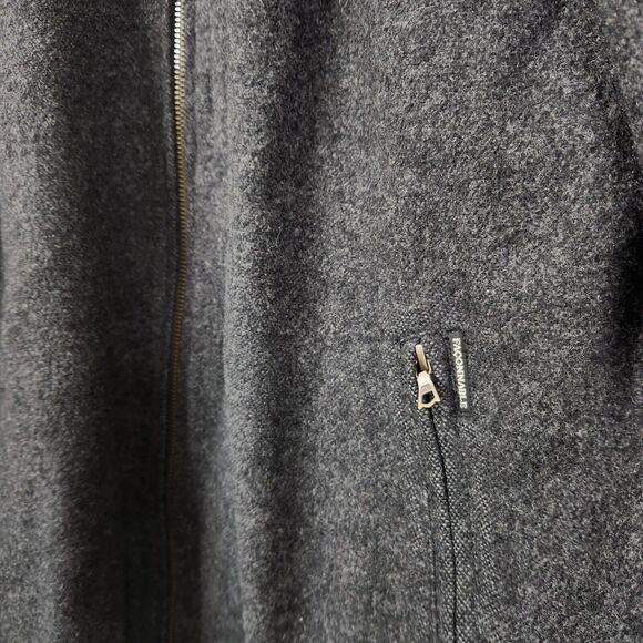 Vintage Faconnable Mens Wool Blend Full Zip Mock Neck Coat XL - Picture 9 of 9